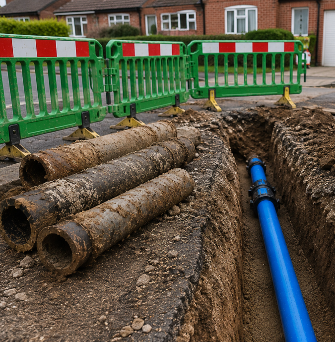 Old Water Main Removal and Replacement e png